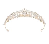 GREATRICH Couronne de Princesse, Diademe Femme en Or avec Strass, Couronne Anniversaire Fille pour Enfant, Mariage, Fête, Cadeau Bijoux de Cheveux