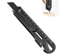 GREATRICH Cutter Professionnel Rétractable en Acier Inoxydable, 18mm Cutter de précision et robuste, Couteau utilitaire multifonction avec Ouvre-bouteille et Tournevis, pour Bureau, Maison, Atelier