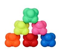 GREATRICH Jeu de 6 Balles de Réaction Hexagonales en Silicone, pour l'Entraînement à l'Agilité, la Coordination Mains-Œil et Les Réflexes, Exercice de Fitness pour Le Sport à Domicile et en Extérieur