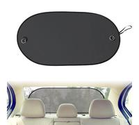 GREATRICH Pare Soleil Voiture Arriere Ventouse, 100x50 CM Cache Fenetre Voiture, Pare Soleil Chaussette Bébé avec Ventouses et Sac de Rangement, Protection Solaire Universelle pour Vitre Arrière