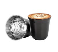 GREATRICH Set de 2 Tasses à Expresso en Acier Inoxydable 304, 80 ml Tasse a Cafe Expresso Double Paroi, Tasse Café Inox Isotherme, Sans BPA, pour Maison, Bureau, Voyage et Cadeau