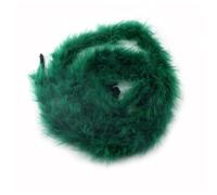 GreatRise 2 m de dinde - Boa en plumes de dinde - Décoration moelleuse - Écharpe en plumes de dinde naturelles - Ruban décoratif pour danse, mariage, fête, carnaval, costume - Vert foncé