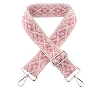 GreatRise 5 cm de large Sangle de sac de rechange universelle Bandoulière réglable avec motif de tricot Bandoulière amovible pour sac à bandoulière sacs à main, 75-135 cm Rose fer noir