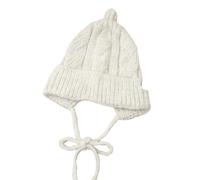 GreatRise Bonnet en tricot pour femme avec cache-oreilles et liens à nouer - Bonnet péruvien minimaliste - Bonnet d'hiver chaud - Bonnet en laine tricotée pour le printemps, l'automne, l'hiver, les