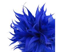 GreatRise Broche élégante en plume naturelle - Broche duveteuse - Vintage - Pour femme - Boutonnière pour robe, vêtements, chapeau - Broche décorative pour vêtements de fête - Bleu saphir