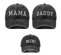 GreatRise Casquette de baseball en coton brodée amusante pour maman papa mini parent-enfant casquette de baseball réglable protection solaire casquette assortie casquette de famille casquette d'été