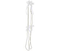 GreatRise Corde lasso de mariage de 160 cm avec nœuds de fleurs artificielles - Blanc - Rustique - lasso de mariage - Cordon pour cérémonie de mariage catholique traditionnelle - #C