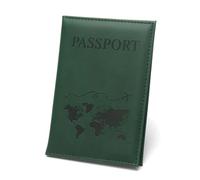 GreatRise Étui pour passeport et étiquette de bagage en cuir synthétique avec étiquette d'adresse, couverture de confidentialité, boucle réglable, organiseur de passeport, étiquette de bagage pour