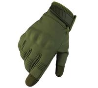 GreatRise Gants tactiques imperméables, gants d'intervention militaires, avec écran tactile, antidérapants, gants de protection, gants de moto, pour Bushcraft, chasse, cyclisme, verts, taille L