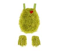 GreatRise Jupe moelleuse pour bébé fille avec jambières Tenue en peluche Body Mon monstre vert Costume Tenue de Noël pour Noël, Halloween, carnaval, Halloween, fêtes costumées, style 2 L