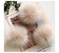 GreatRise Lot de 10 pompons en fourrure synthétique moelleux - Imitation renard - Pompons d'hiver pour chapeaux, chaussures, écharpes, sacs, porte-clés, décoration - Style 21 - 8 cm