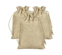 GreatRise Lot de 10 sacs en toile de jute avec cordon de serrage - 10 x 14 cm - Grand sac cadeau en toile de jute - Pour calendrier de l'avent, bijoux, bricolage, cadeaux d'invités, mariage, Noël
