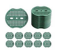 GreatRise Lot de 100 joints en plastique PP pour ancrage au sol en forme de U, piquets de jardin, rondelles d'étanchéité de rechange pour fixation de piquets, piquets de paysage, piquets de cour, vert