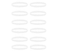 GreatRise Lot de 12 colliers extensibles vintage en dentelle - Collier ras du cou élégant - Collier ras du cou classique gothique punk - Pour Halloween, carnaval, mascarade, fête - Blanc