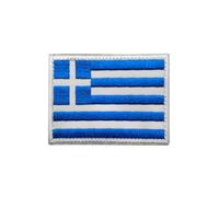 GreatRise Lot de 2 écussons de drapeau de la Grèce - 8 × 5 cm - Crochet et boucle - Drapeau européen brodé - Multicolore - Patch autocollant pour vêtements, sac à dos, uniformes, gilet, veste