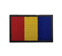 GreatRise Lot de 2 écussons de drapeau de la Roumanie - Insigne militaire - 8 × 5 cm - Crochet et boucle - Drapeau européen brodé - Multicolore - Patch autocollant pour vêtements, sac à dos,