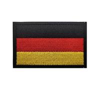 GreatRise Lot de 2 écussons de drapeau de l'Allemagne Blackside - Insigne militaire - 8 × 5 cm - Crochet et boucle - Drapeau européen - Écusson brodé multicolore - Patch autocollant pour vêtements,