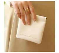 GreatRise Lot de 2 mini trousses de maquillage en polyuréthane - Portable - Fermeture automatique - Sans fermeture éclair - Pour serviettes hygiéniques, cosmétiques, écouteurs, verres, Sac pour tante,