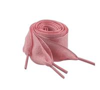 GreatRise Lot de 2 paires de lacets ondulés de 2,5 cm - Ruban plat et large - Une couche - En tissu - Pour chaussures de sport, chaussures d'enfant et femme, ballerines, rose #1 80 cm