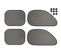 GreatRise Lot de 4 pare-soleil de voiture universels avec ventouse - En maille respirante - Pliable - Protection contre les regards indiscrets - Protège les passagers et les enfants - 65 x 38 cm + 45