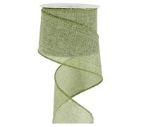 GreatRise Rouleau de ruban en toile de jute 4 cm x 5 m - Ruban décoratif en toile de jute - Pour Noël, mariage, anniversaire, cadeaux, maison, fêtes, décoration - Vert mousse