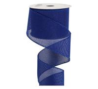 GreatRise Ruban de jute 4 cm x 5 m - Ruban décoratif en toile de jute - Pour Noël, mariage, anniversaire, cadeau, maison, fête, décoration - Bleu roi