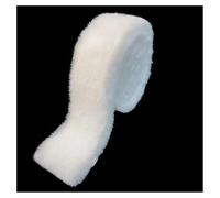 GreatRise Ruban en fourrure synthétique blanche de 5 cm - Ruban en fourrure synthétique de lapin - Ruban décoratif pour sapin de Noël - Guirlandes - Costume pour bricolage - Blanc - 5 cm x 1,5 m