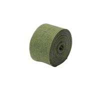 GreatRise Ruban en toile de jute - 10 m de large - 5 cm de large - Ruban décoratif en toile de jute - Pour bricolage, scrapbooking, emballage cadeau, mariage, Noël, fête - Vert foncé