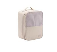 GreatRise Sac à chaussures de voyage pour 3 paires de sacs à chaussures imperméables en maille respirante avec poignée pour voyage, camping, plein air, fitness 30 x 16 x 22 cm, Blanc., 30*16*22cm