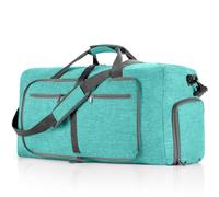 GreatRise Sac de voyage pliable 65 l - Grand sac de nuit - Sac de sport pour homme et femme - Avec compartiment à chaussures - Sac de transport pour weekend, fitness, voyage, camping, vert menthe