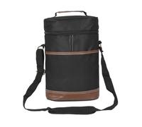 GreatRise Sac isotherme pour 2 bouteilles de vin de 750 ml - Avec poignée de transport et sangle de transport - Partition amovible - 21,5 x 11 x 32 cm, bleu