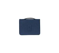 GreatRise Trousse de toilette à suspendre - Pliable - Sac de maquillage étanche avec crochet - Trousse de toilette de voyage pour homme et femme, bleu marine