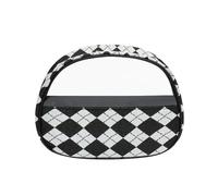 GreatRise Trousse de toilette blanche et noire pour femme - Étanche - Trousse de maquillage - Motif léopard - Organiseur portable avec poignée, # 3 grilles