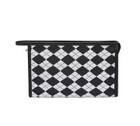 GreatRise Trousse de toilette blanche et noire pour femme - Étanche - Trousse de maquillage - Motif léopard - Organiseur portable avec poignée, #2-diamant