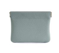GreatRise Trousse de toilette en cuir véritable - Petite trousse de maquillage portable à fermeture automatique - Sans fermeture éclair - Pour pièces de monnaie, écouteurs, bijoux, pour sortir, faire