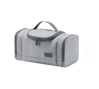 GreatRise Trousse de toilette étanche pour femme - Sac de toilette - Sac de voyage - Sac de rangement avec poignée - Pour enfants, femmes, hommes, gris