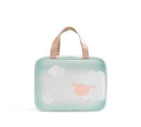 GreatRise Trousse de toilette matelassée en coton - Trousse de toilette de voyage - Sac de maquillage portable avec fermeture éclair - Grande capacité - Organiseur pour femme - Pour articles de