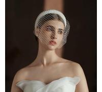 GreatRise Voile élégant français en maille - Bibi pour femme - Pour mariage, fête de thé, performance - Blanc