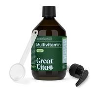 GreatVita Concentré de micronutriments multivitamines 60 portions + Pumper | 300 ml de jus concentré avec vitamines - Végétalien et sans sucre ajouté, complexe de micronutriments à base de jus de
