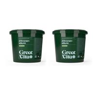 GreatVita Granulés d'acide citrique monohydraté, 10 kg, qualité alimentaire, acide citrique pur E330, sans OGM, acidifiant idéal pour le détartrage, le nettoyage, la pâtisserie, la cuisine