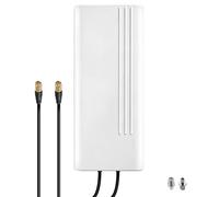 Greatzer Antenne Extérieure 5G 22dBi, 600-6000MHz Directionnelle, 4G Antenne WiFi Dual-Polarisation LTE Antenne Mimo Exterieur Antenne SMA / 2 x TS9, pour Routeur 4G 5G,2 x Câble 10m Faible Perte