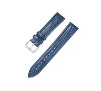 GREB Bracelet 12~22 mm, bracelet en cuir, cuir verni à motif lézard, bracelet de montre brillant,Bleu,12mm