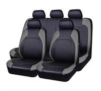 GREB Cuir Ensembles de Housses Siège Voiture pour Ford Mondeo MK5 2015 2016 2017 2018 2019 2020 2021 2022 2023 2024 2025, 9 Pièces Respirante Imperméable Nonslip Protection Accessoire,Grey