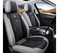 GREB Housse de Siège de Voiture pour BMW X1 F48 X1 2.Gen 2015-2019 2020 2021 2022 2023 2024 2025, Confortable Respirant Cuir étanche Antidérapants Siège Auto Protecteur,C Black-Gray