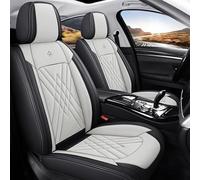 GREB Housse de Siège de Voiture pour Hyundai Sonata LF 2015 2016 2017 2018 2019 2020, Confortable Respirant Cuir étanche Antidérapants Siège Auto Protecteur, E Black-Beige