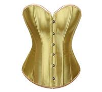 Grebrafan Corset Bustier Femme Sexy Gothique Classiques (EUR(40-42) 2XL,Gold)