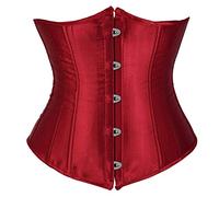 Grebrafan Corset Mariage Bustier Classique Serre Taille Satin S Rouge Vin