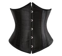 Grebrafan Corset Mariage Bustier Classique Serre Taille Satin XL Noir