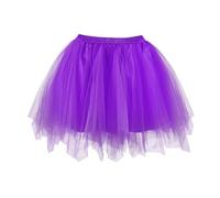 Grebrafan Jupe Tulle Courte de Gothique pour Corset Femme S Violet