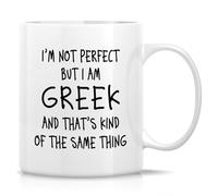 Grec Je Ne Suis Pas Parfait, Mais Je Suis Grec Tasses À Thé Jolis Tasse Drôle Tasse À Café Pour Bureau Maison Cacao 330Ml